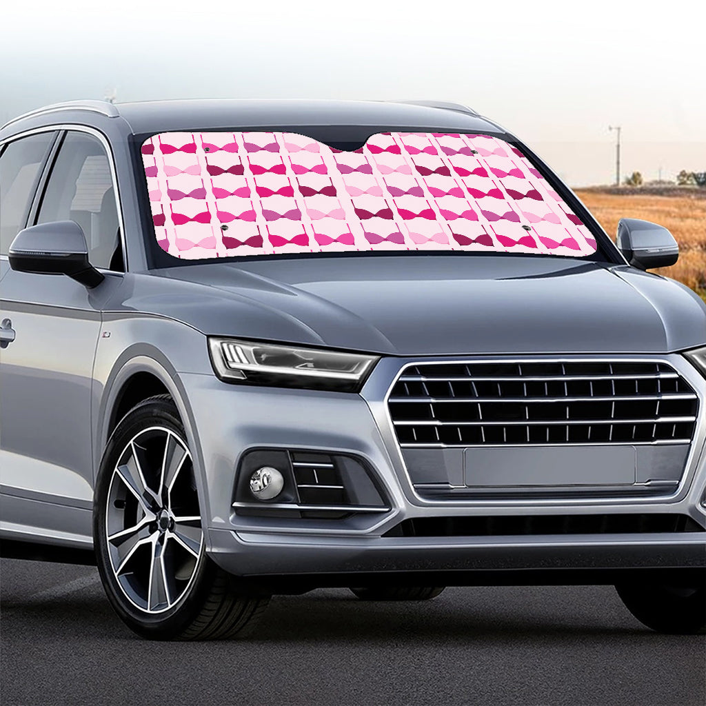 Pink Bra Breast Cancer Pattern Print Car Windshield Sun Shade