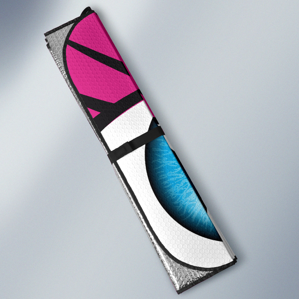 Pink Cute Eyes Cartoon Auto Sun Shades