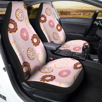 Pink Donuts Car Seat Covers Custom Girly Pattern Car Accessories