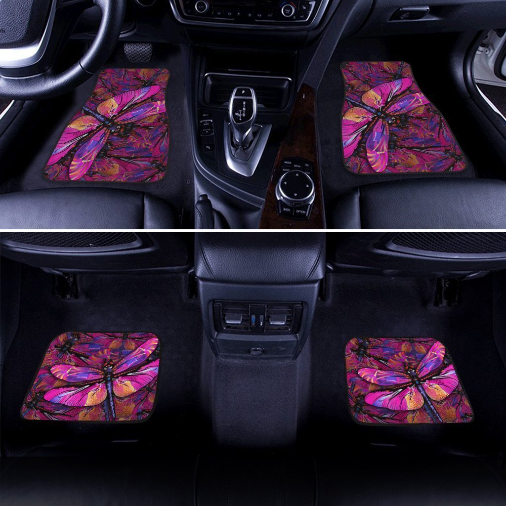 Pink Dragonfly Car Floor Mats Custom Auto Car Accessories