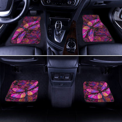 Pink Dragonfly Car Floor Mats Custom Auto Car Accessories