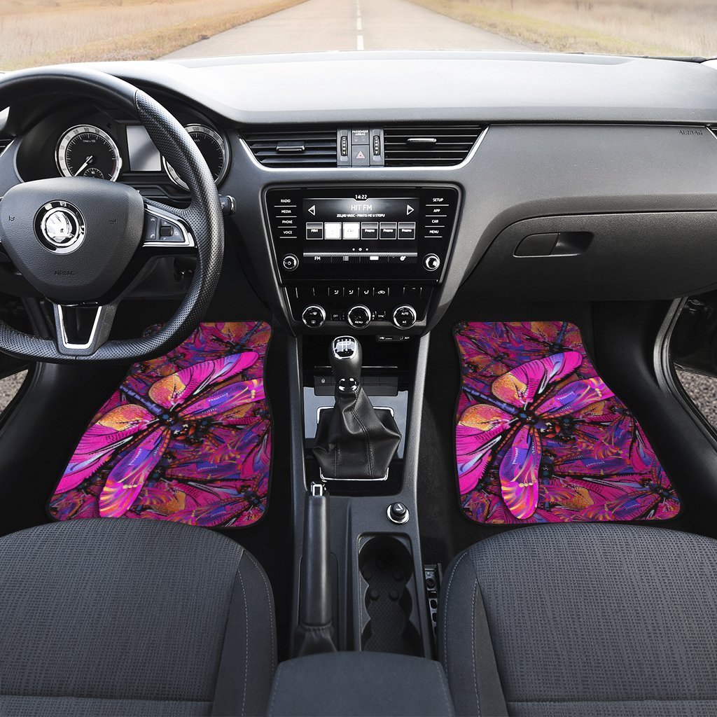 Pink Dragonfly Car Floor Mats Custom Auto Car Accessories