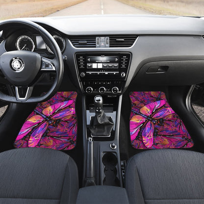 Pink Dragonfly Car Floor Mats Custom Auto Car Accessories