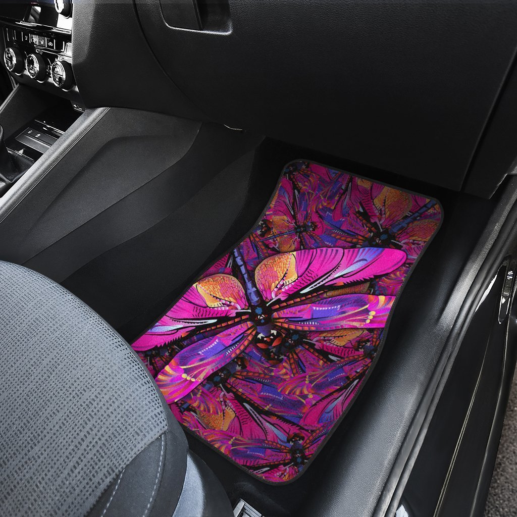 Pink Dragonfly Car Floor Mats Custom Auto Car Accessories