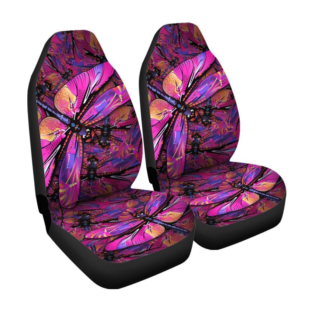 Pink Dragonfly Car Seat Covers Custom Pink Car Accessories