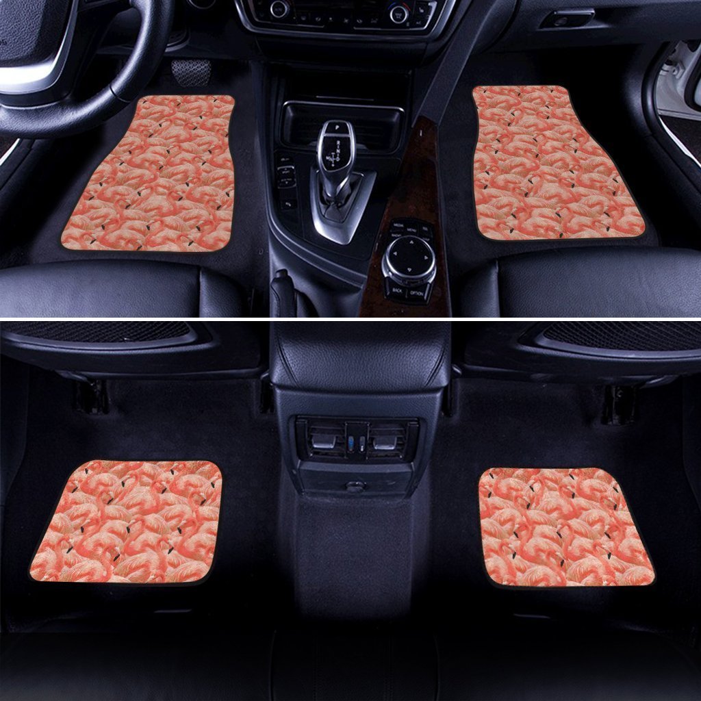 Pink Flamingo Car Floor Mats Custom Flamingo Car Accessories Gift Idea