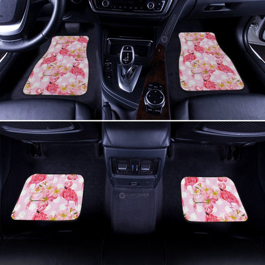 Pink Flamingo Car Floor Mats Custom Flower Car Accessories