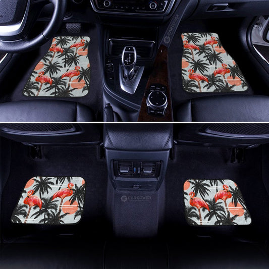 Pink Flamingo Car Floor Mats Custom Hawaiian Car Accessories
