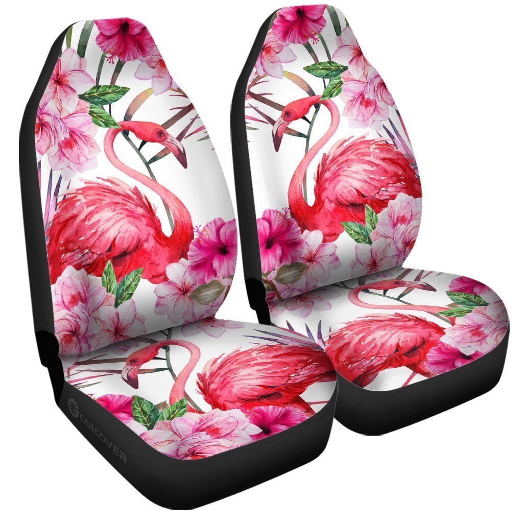 Pink Flamingo Car Seat Covers Custom Beautiful Car Interior Accessories