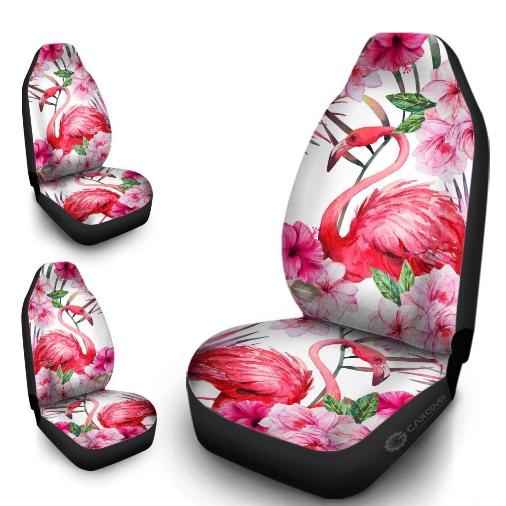 Pink Flamingo Car Seat Covers Custom Beautiful Car Interior Accessories