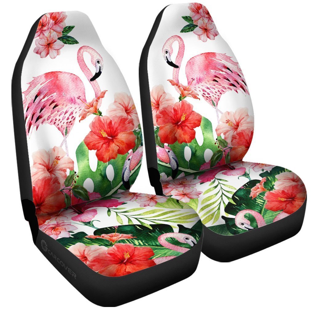 Pink Flamingo Car Seat Covers Custom Cool Car Interior Accessories