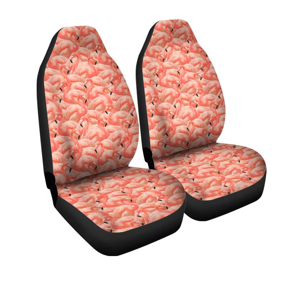 Pink Flamingo Car Seat Covers Custom Flamingo Lovers Car Accessories