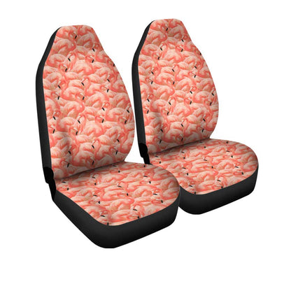 Pink Flamingo Car Seat Covers Custom Flamingo Lovers Car Accessories