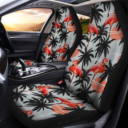 Pink Flamingo Car Seat Covers Custom Hawaiian Car Accessories