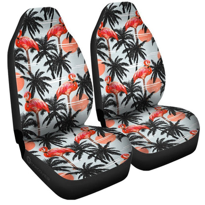 Pink Flamingo Car Seat Covers Custom Hawaiian Car Accessories