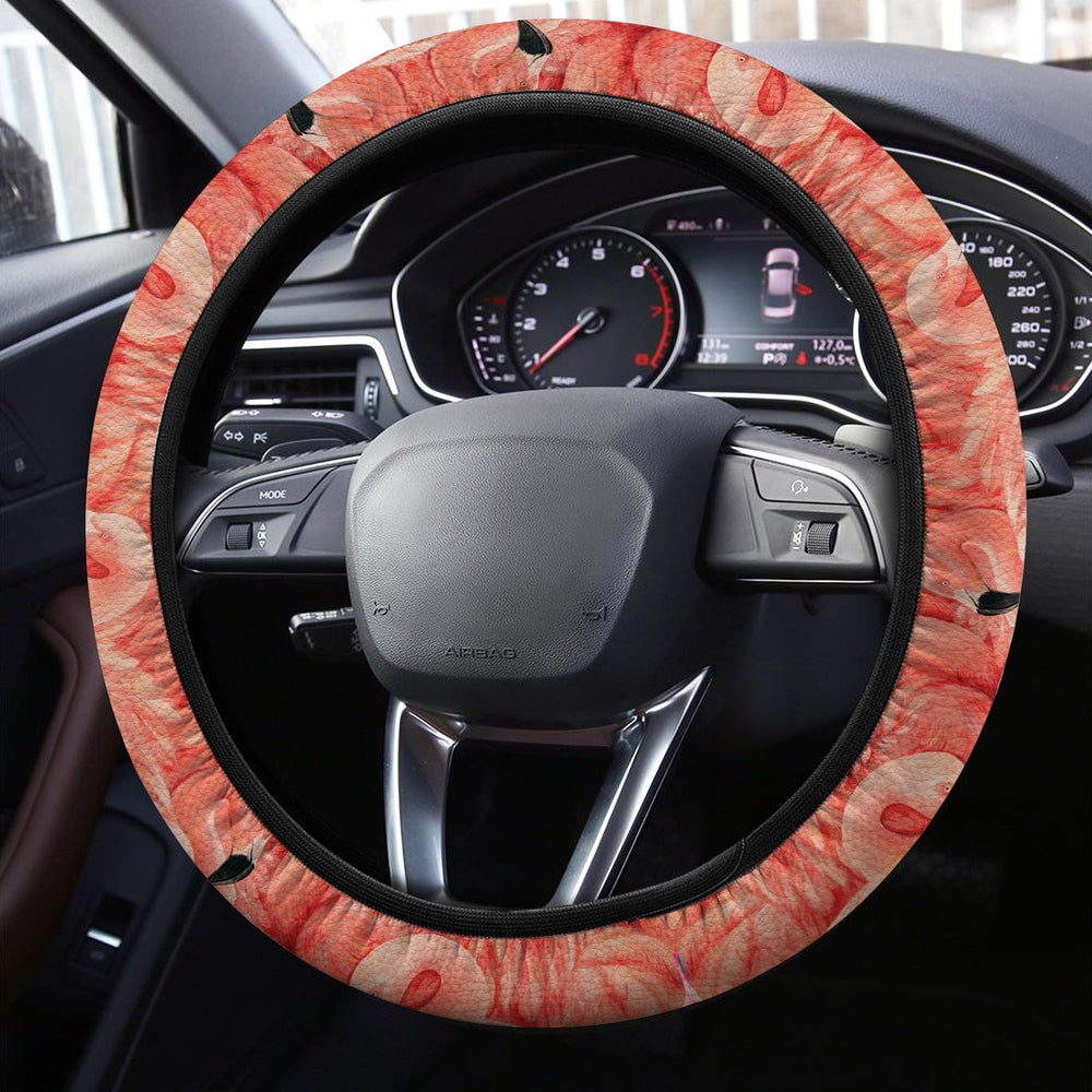 Pink Flamingo Steering Wheel Covers Custom Pink Car Accessories