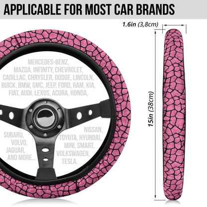 Pink Girafee Premium Car Steering Wheel Cover