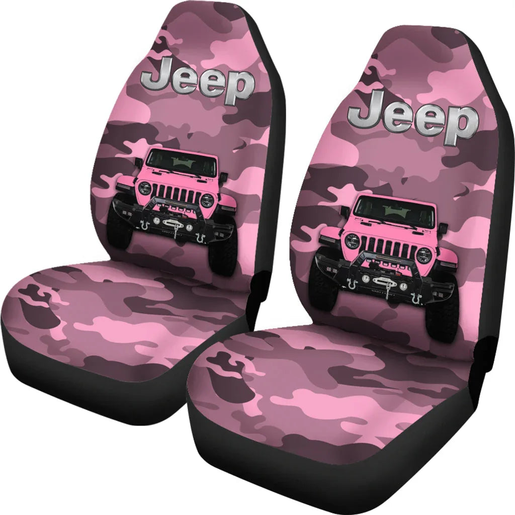 Pink Jeep Camouflage Car Seat Covers - PersonalizedFury