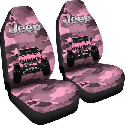 Pink Jeep Camouflage Car Seat Covers - PersonalizedFury