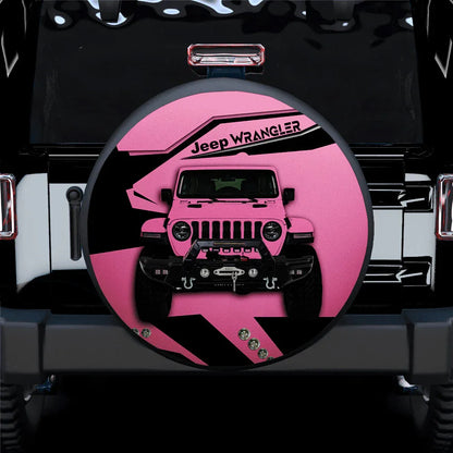 Pink Jeep Car Leather Spare Tire Cover - PersonalizedFury