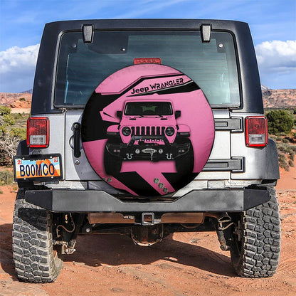 Pink Jeep Car Leather Spare Tire Cover - PersonalizedFury