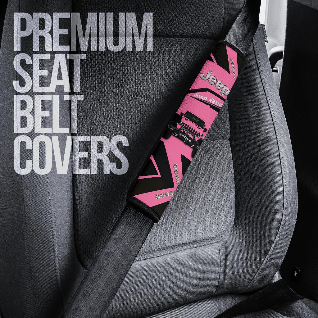 Pink Jeep Car Seat Belt Cover Custom Car Accessories - PersonalizedFury