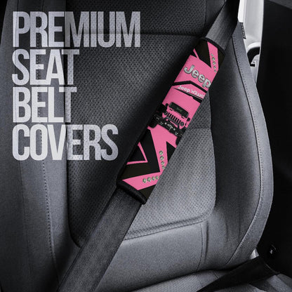 Pink Jeep Car Seat Belt Cover Custom Car Accessories - PersonalizedFury