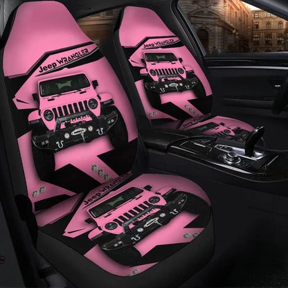 Pink Jeep Car Seat Covers - PersonalizedFury