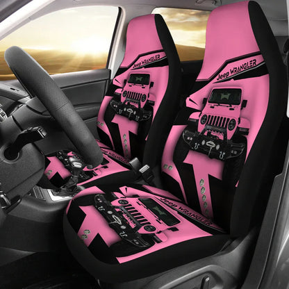 Pink Jeep Car Seat Covers - PersonalizedFury