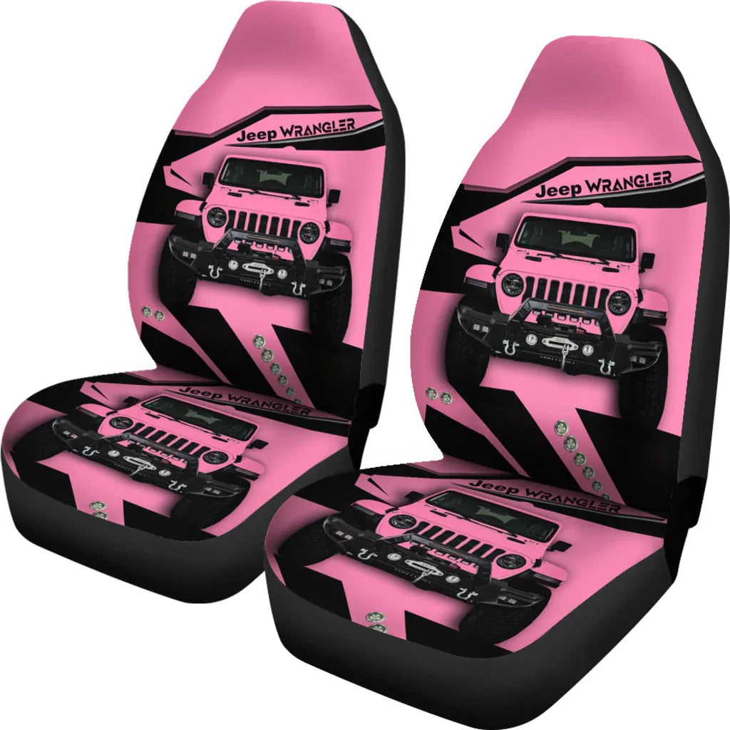 Pink Jeep Car Seat Covers - PersonalizedFury