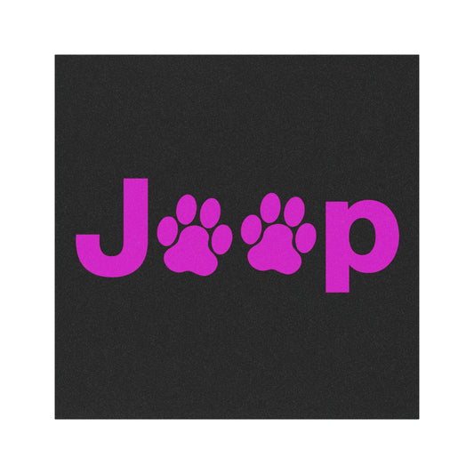 Pink Jeep Dog Paw Car Magnets