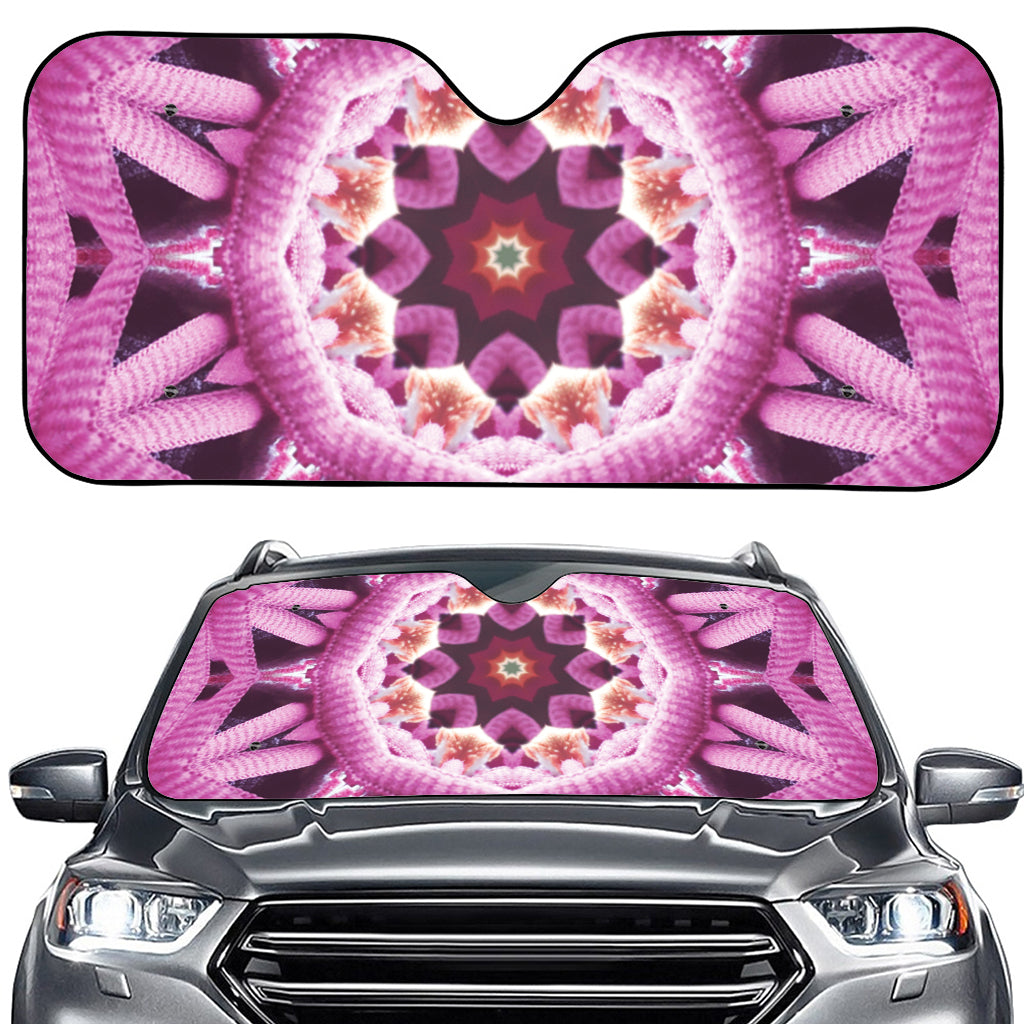 Pink Kaleidoscope Print Car Windshield Sun Shade