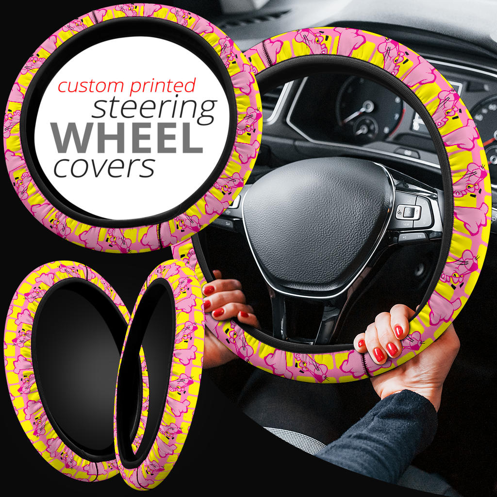 Pink Panther Premium Custom Car Steering Wheel Cover
