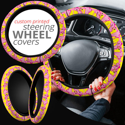 Pink Panther Premium Custom Car Steering Wheel Cover