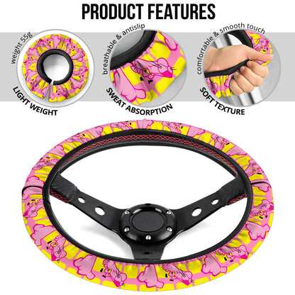 Pink Panther Premium Custom Car Steering Wheel Cover