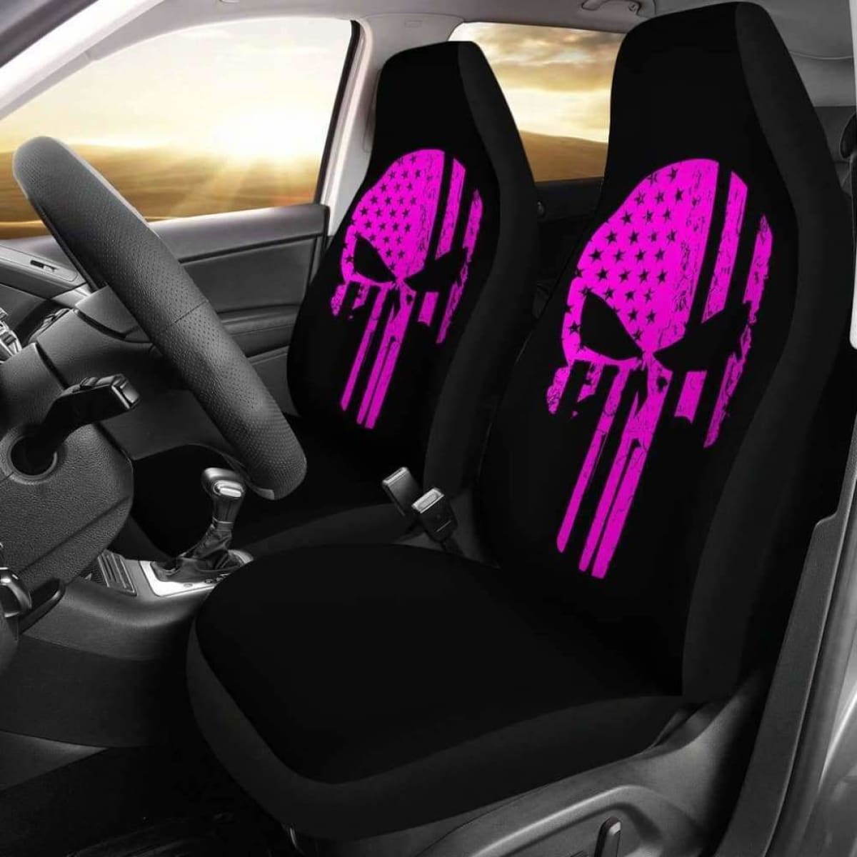 Pink Punisher Car Seat Covers 918 Universal Fit