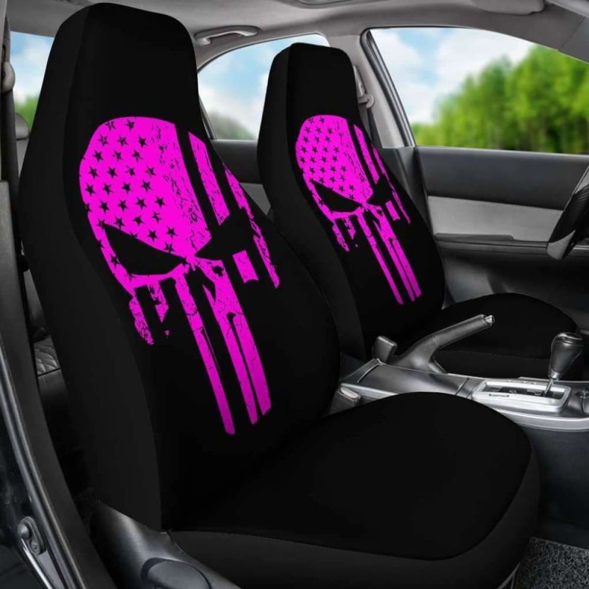Pink Punisher Car Seat Covers 918 Universal Fit