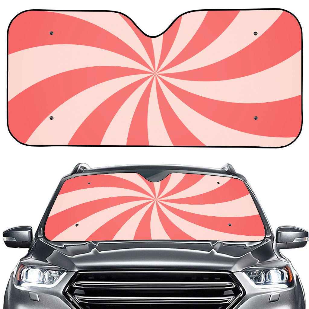Pink Swirl Print Car Windshield Sun Shade