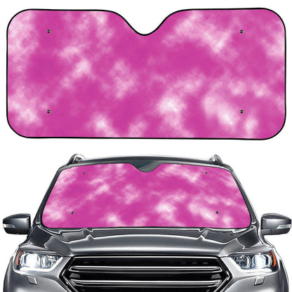 Pink Tie Dye Print Car Windshield Sun Shade