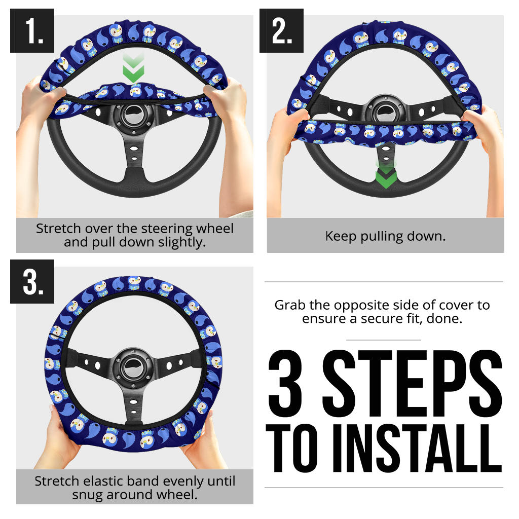 Piplup Car Steering Wheel Cover