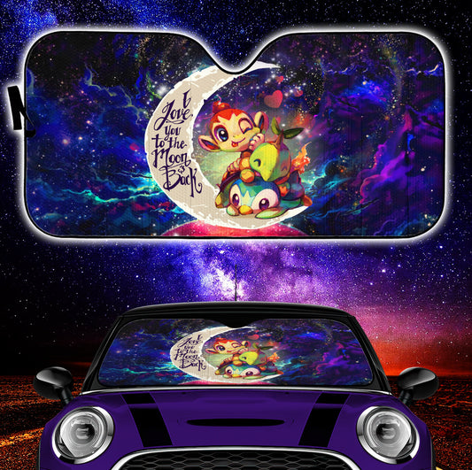 Piplup Turtwig And Chimchar Gen 4 Love You To The Moon Galaxy Car Auto Sunshades
