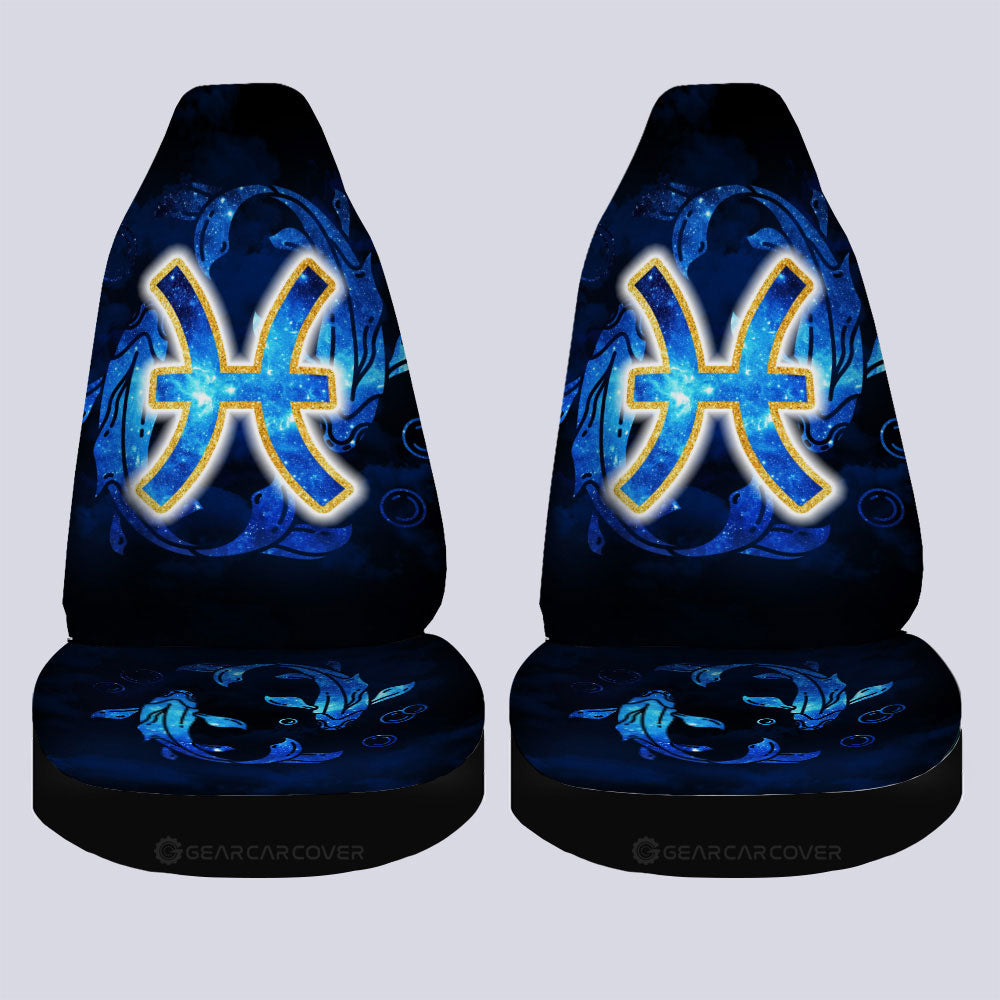 Pisces Car Seat Covers Custom Name Zodiac Car Accessories