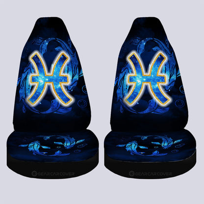 Pisces Car Seat Covers Custom Name Zodiac Car Accessories