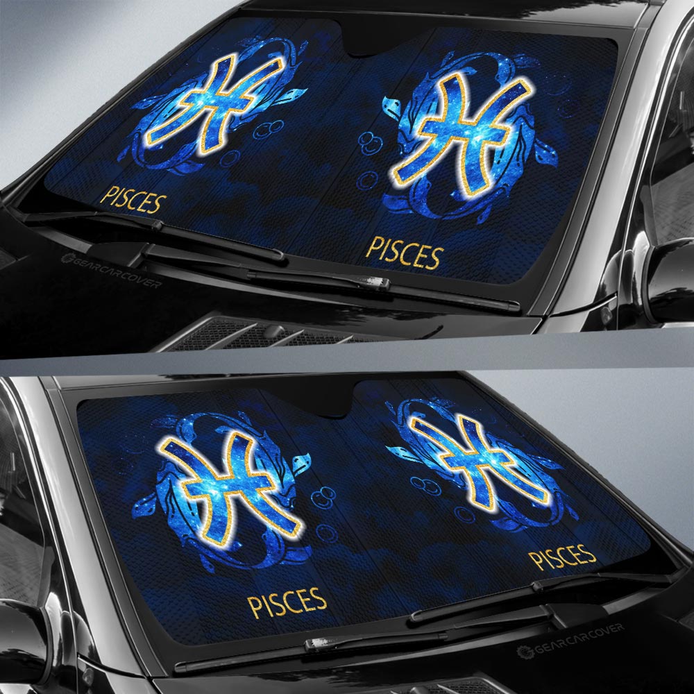 Pisces Car Sunshade Custom Zodiac Car Interior Accessories