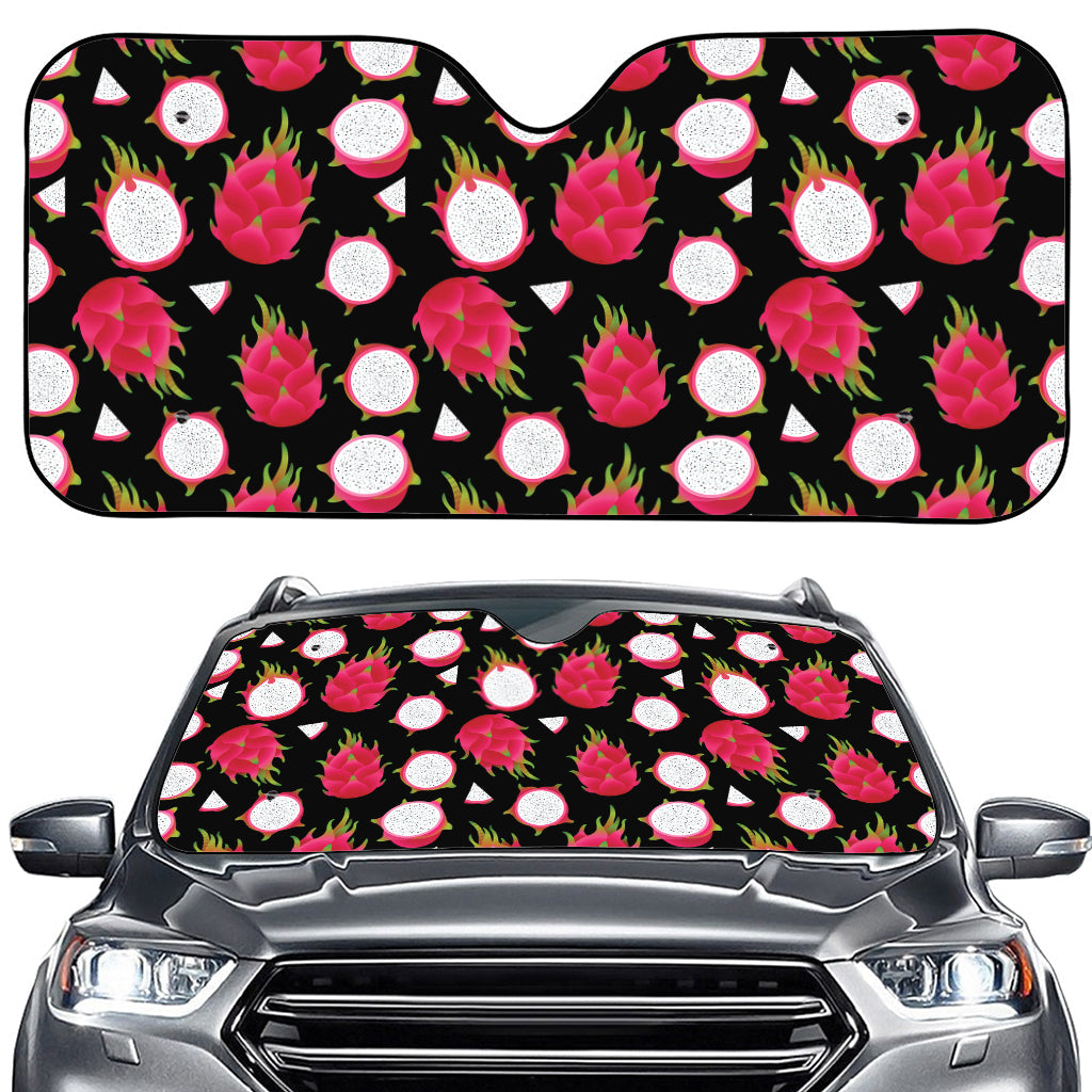 Pitaya Pattern Print Car Windshield Sun Shade