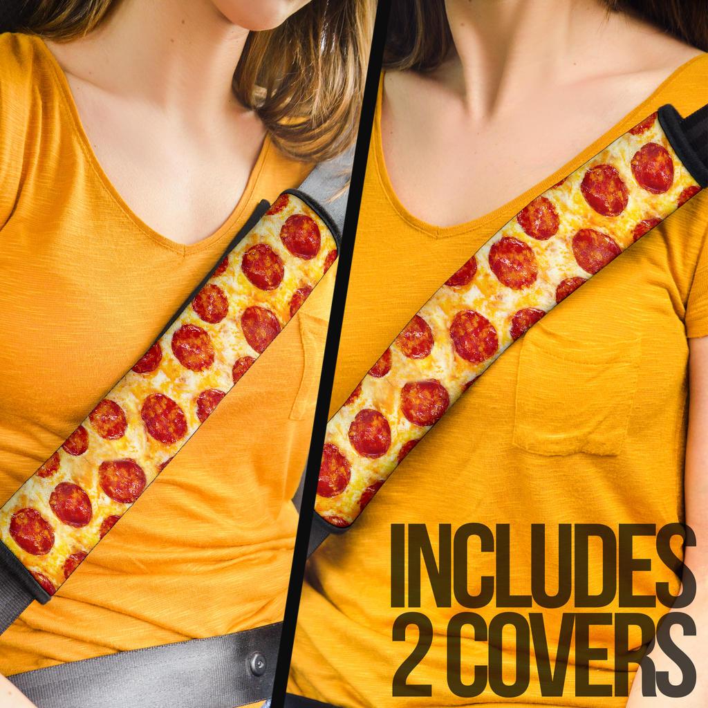 Pizza Premium Custom Car Seat Belt Covers