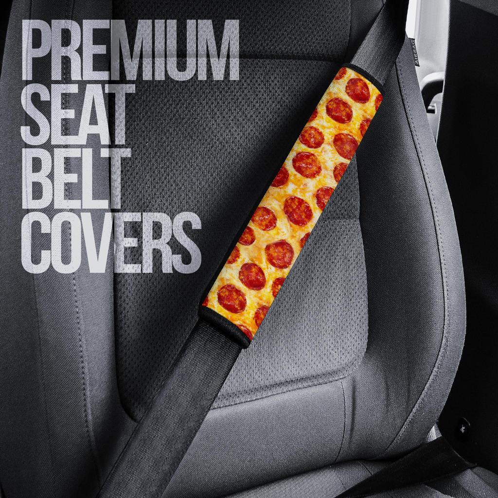 Pizza Premium Custom Car Seat Belt Covers