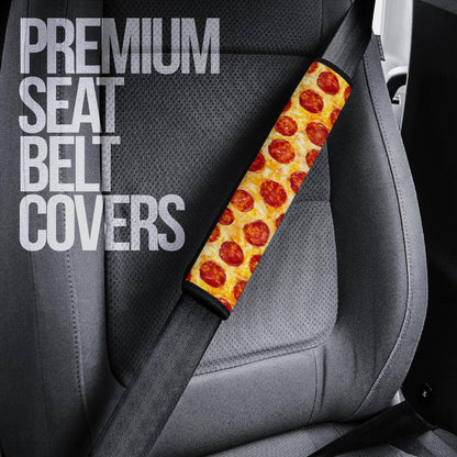 Pizza Premium Custom Car Seat Belt Covers