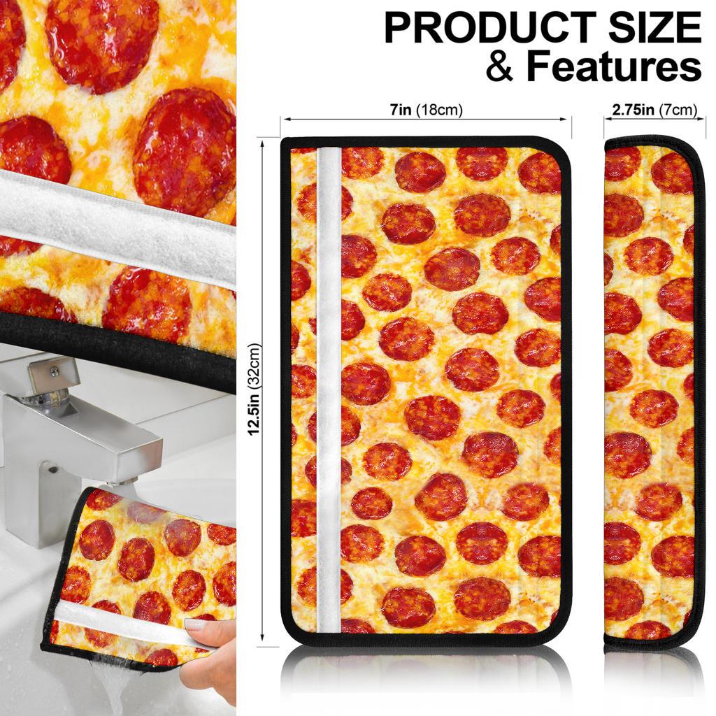 Pizza Premium Custom Car Seat Belt Covers
