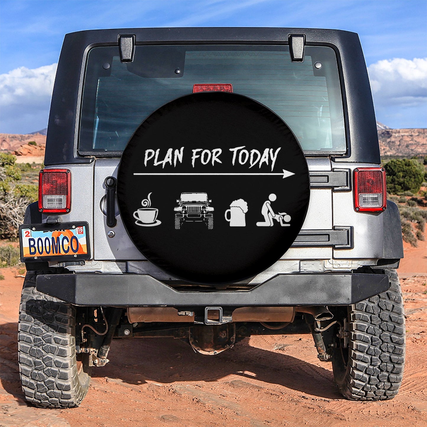 Plan For Today Funny Jeep Car Spare Tire Cover